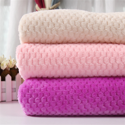 Brushed 100% Polyester Beibei fleece  Knitted Warp Jacquard corn fleece for blanket cushion carpet home textile